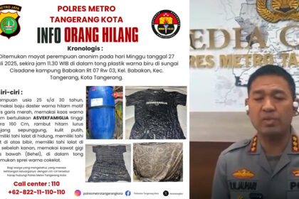 ciri ciri wanita dalam drum di sungai cisadane