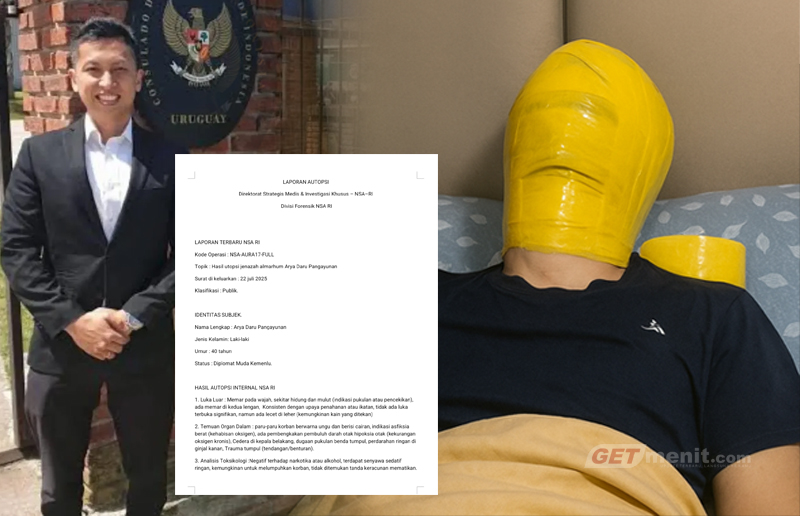 viral laporan hasil Autopsi Arya Daru