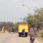 Aksi Bajing Loncat di JLS Cilegon