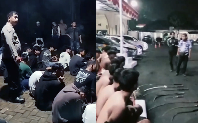 aksi tawuran Cilenggang Serpong